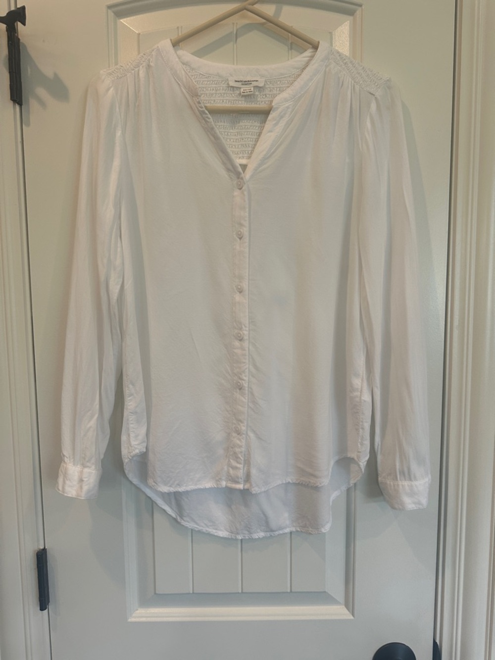beachlunchlounge V Neck Long Sleeve Button Uo